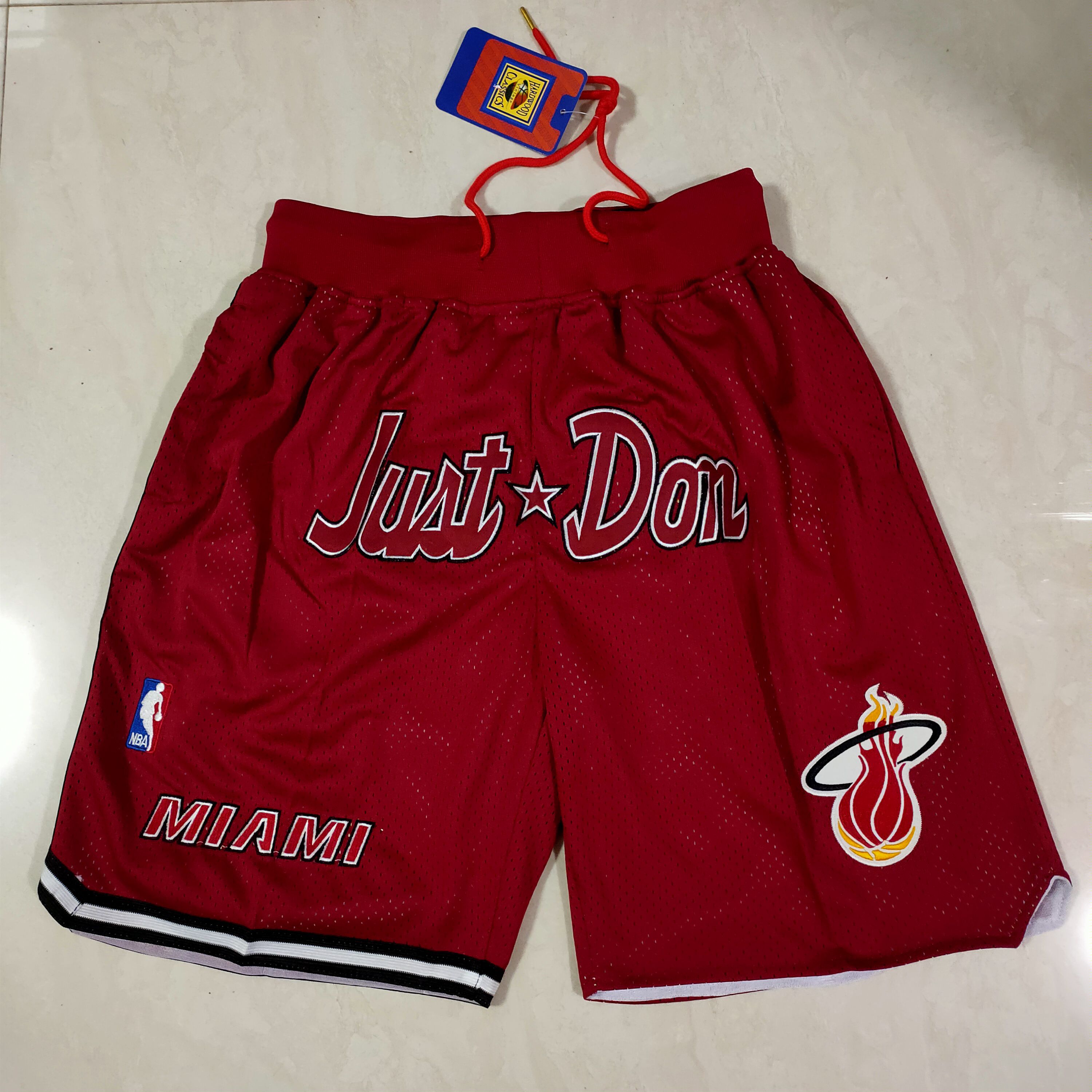 Men NBA 2021 Miami Heat Red Shorts->dallas mavericks->NBA Jersey